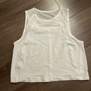 White Lululemon Crop Tank size 2